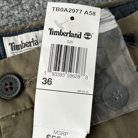 Timberland Shorts Mens 36 Brown Straight Fit Stretch Chino Flat Front Casual - Picture 3 of 14